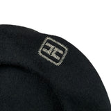 Elisabetta Franchi Cappello tinta unita con Logo Nero per Bambina EFCP028 NERO ELISABETTA FRANCHI 