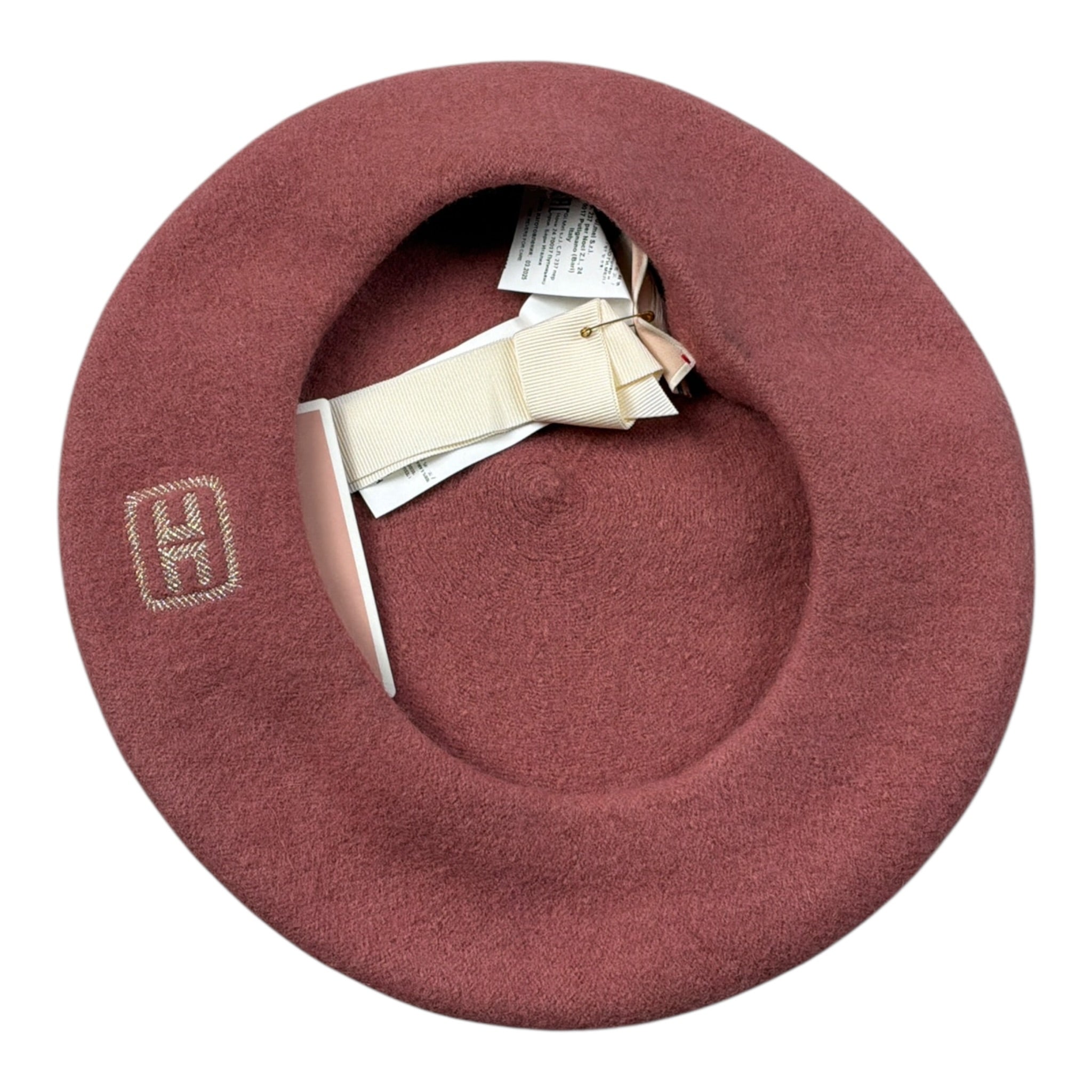 Elisabetta Franchi Cappello tinta unita con Logo Rosa per Bambina EFCP028 ROSA ELISABETTA FRANCHI 