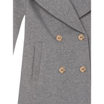 Elisabetta Franchi Mantella tinta unita Doppiopetto Grigio per Bambina EFCT003 GRIGIO ELISABETTA FRANCHI 