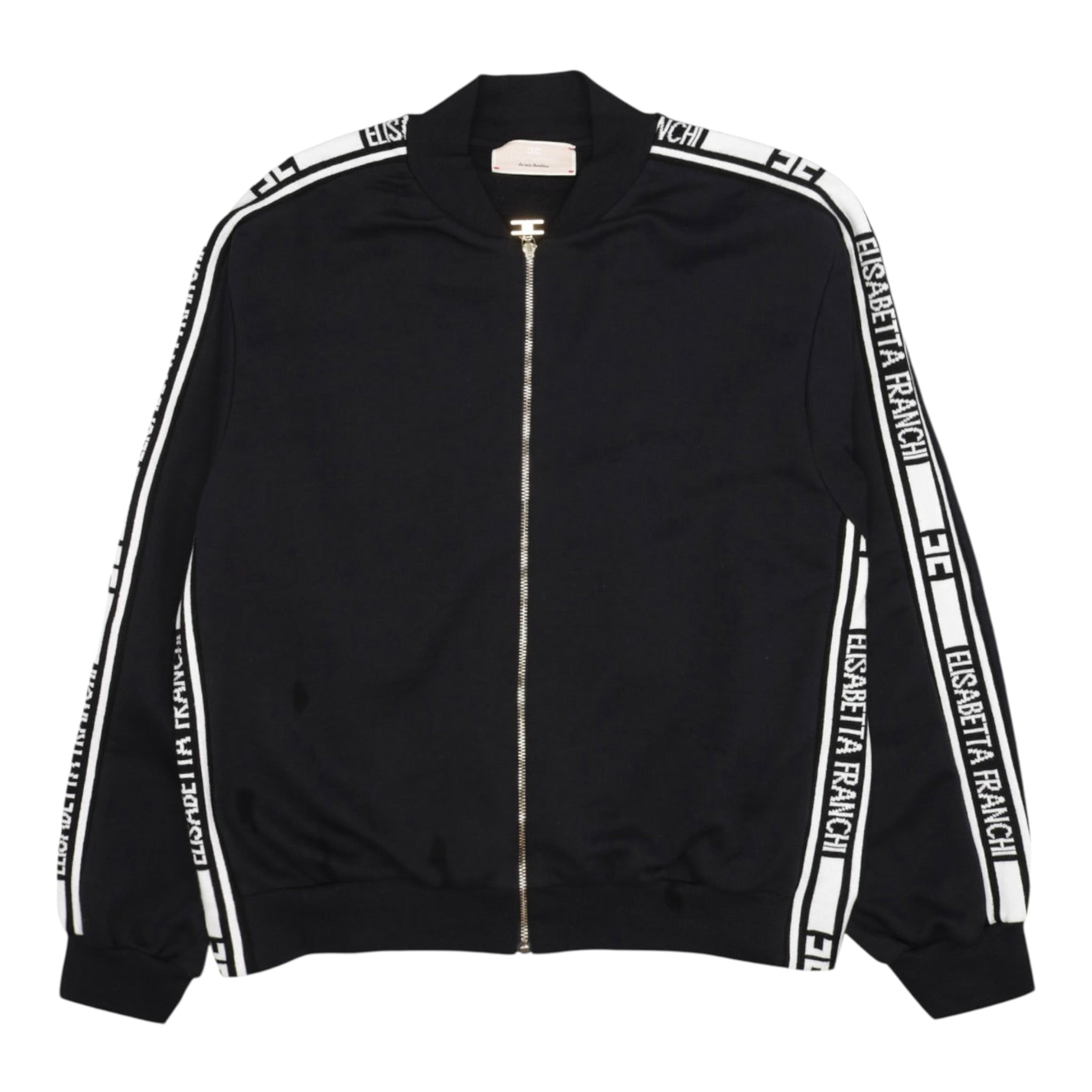 Elisabetta Franchi Felpa con Zip E Cappuccio tinta unita Nero per Bambina EFFE139 NERO ELISABETTA FRANCHI 