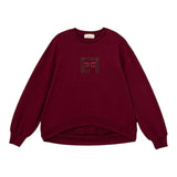 Elisabetta Franchi Felpa Chiusa Girocollo tinta unita Bordeaux per Bambina EFFE158X BORDEAUX ELISABETTA FRANCHI 