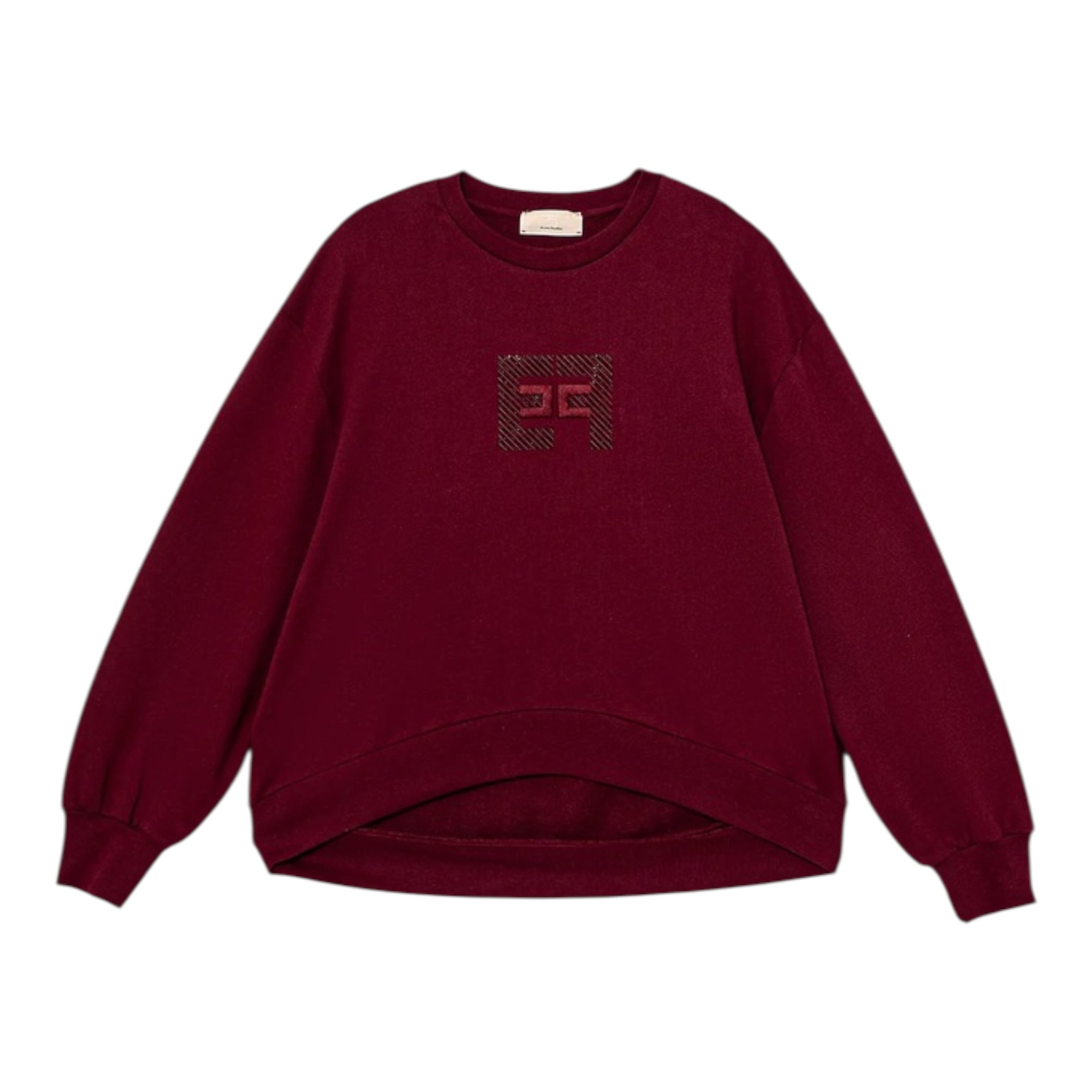 Elisabetta Franchi Felpa Chiusa Girocollo tinta unita Bordeaux per Bambina EFFE158X BORDEAUX ELISABETTA FRANCHI 