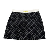 Elisabetta Franchi Gonna tinta unita con Loghi Nero per Bambina EFGO190 NERO ELISABETTA FRANCHI 