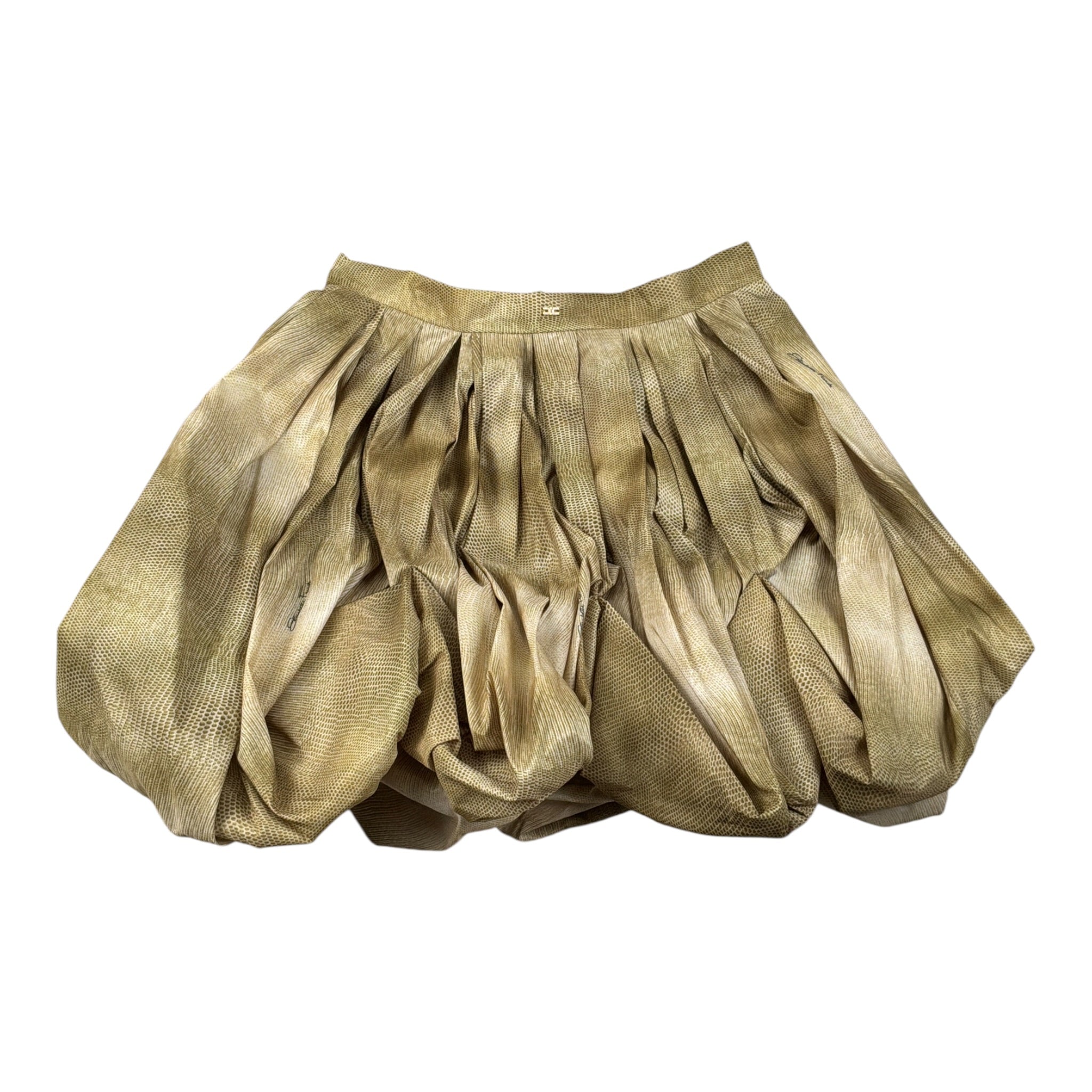 Elisabetta Franchi Gonna tinta unita con Logo Verde per Bambina EFGO199 VERDE ELISABETTA FRANCHI 