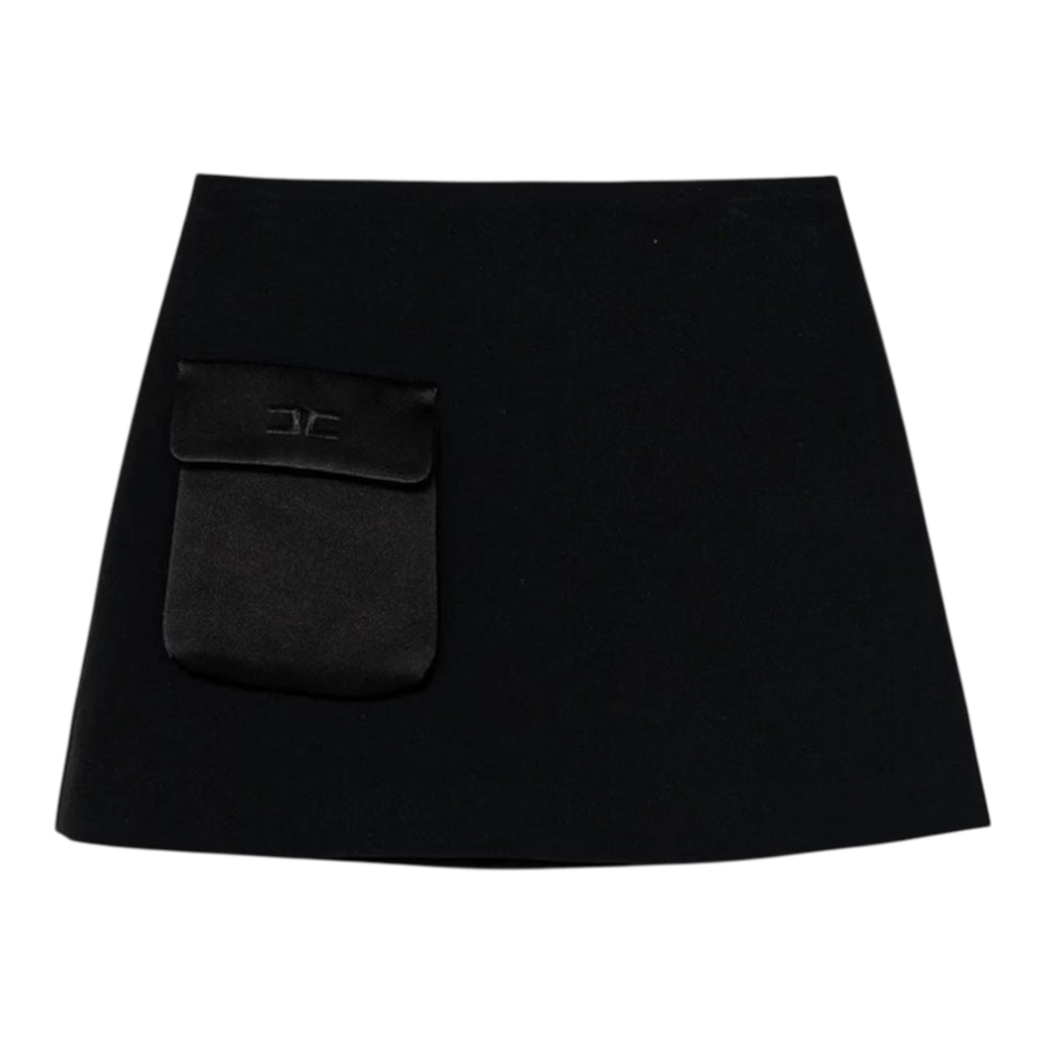 Elisabetta Franchi Gonna tinta unita con Tascone Nero per Bambina EFGO200XX NERO ELISABETTA FRANCHI 