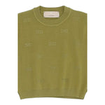 Elisabetta Franchi Maglia tinta unita con Brillantini Verde per Bambina EFMA169 VERDE ELISABETTA FRANCHI 