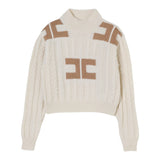 Elisabetta Franchi Maglia Mezzo Collo tinta unita Panna per Bambina EFMA171X PANNA ELISABETTA FRANCHI 