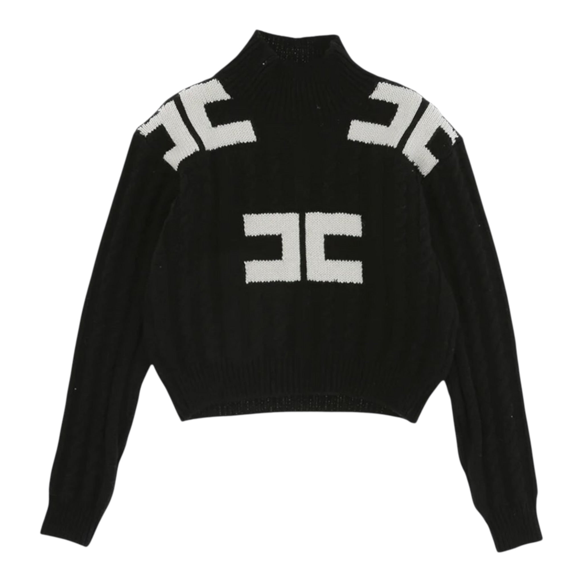 Elisabetta Franchi Cardigan tinta unita con Bottoni Nero per Bambina EFMA172 NERO ELISABETTA FRANCHI 