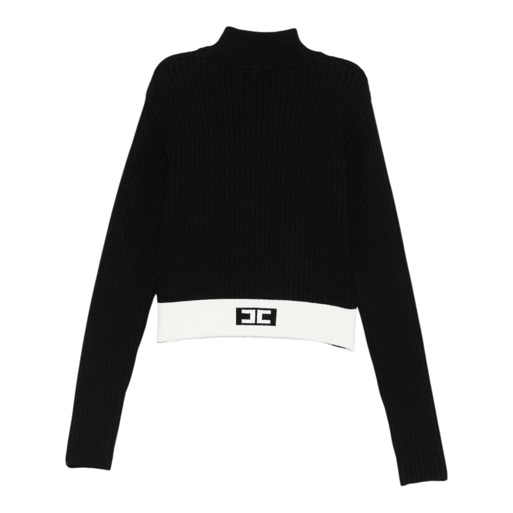Elisabetta Franchi Maglia Mezzo Collo tinta unita Nero per Bambina EFMA173 NERO ELISABETTA FRANCHI 