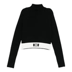 Elisabetta Franchi Maglia Mezzo Collo tinta unita Nero per Bambina EFMA173XXXX NERO ELISABETTA FRANCHI 