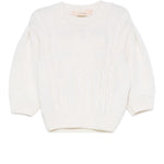 Elisabetta Franchi Maglia tinta unita con Logo Panna per Bambina EFMA174 PANNA ELISABETTA FRANCHI 