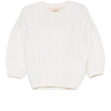 Elisabetta Franchi Maglia tinta unita con Logo Panna per Bambina EFMA174 PANNA ELISABETTA FRANCHI 