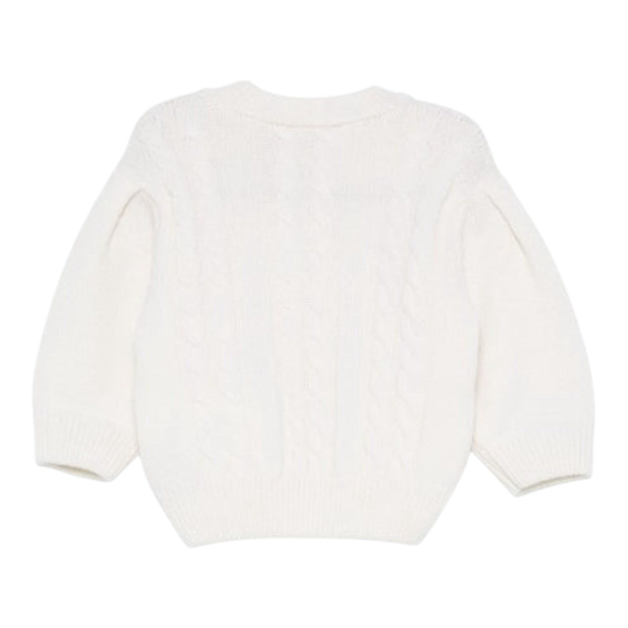 Elisabetta Franchi Maglia tinta unita con Logo Panna per Bambina EFMA174 PANNA ELISABETTA FRANCHI 