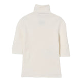 Elisabetta Franchi Maglia Collo Alto tinta unita con Logo Panna per Bambina EFMA176 PANNA ELISABETTA FRANCHI 