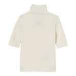 Elisabetta Franchi Maglia Collo Alto tinta unita con Logo Panna per Bambina EFMA176X PANNA ELISABETTA FRANCHI 