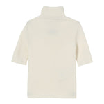 Elisabetta Franchi Maglia Collo Alto tinta unita con Logo Panna per Bambina EFMA176XX PANNA ELISABETTA FRANCHI 