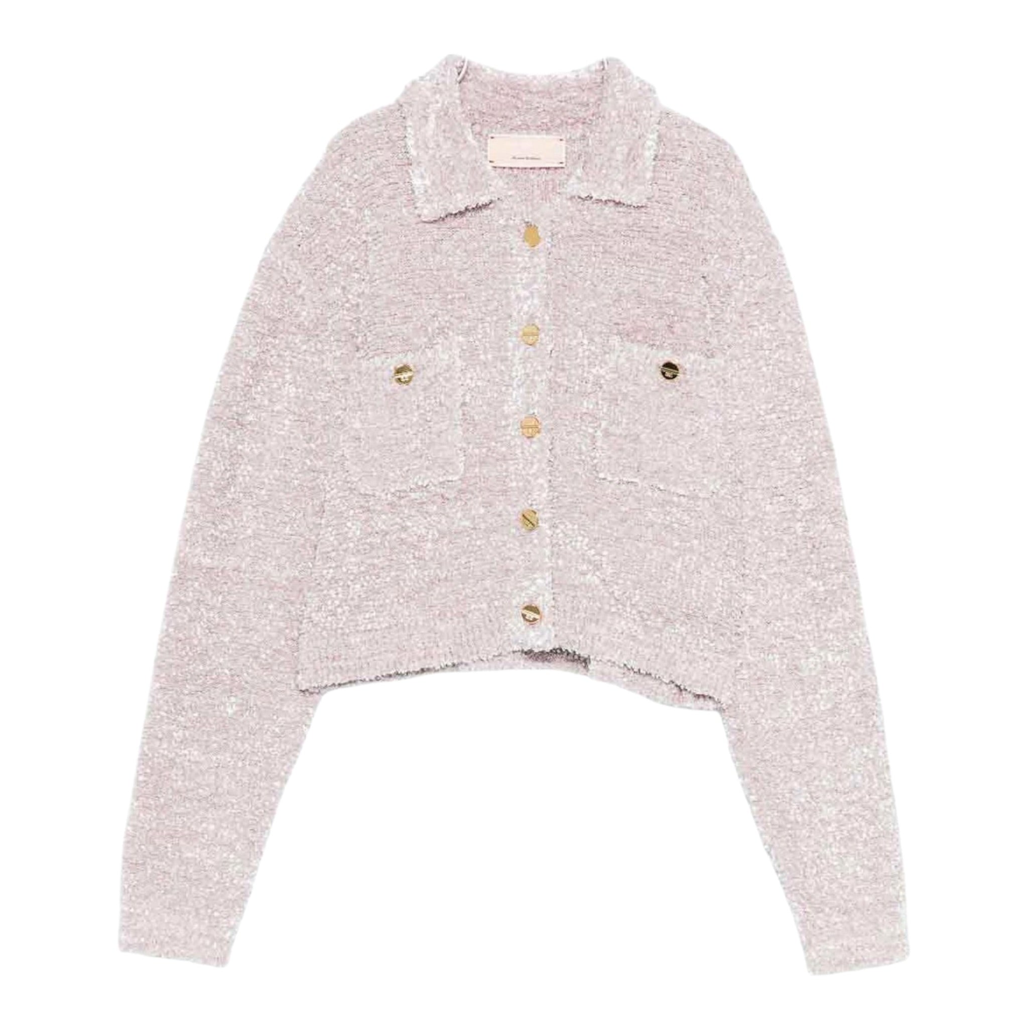 Elisabetta Franchi Cardigan tinta unita con Bottoni Rosa per Bambina EFMA178 ROSA ELISABETTA FRANCHI 