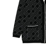Elisabetta Franchi Cardigan tinta unita con Logo Nero per Bambina EFMA182 NERO ELISABETTA FRANCHI 