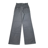 Elisabetta Franchi Jeans tinta unita Modello Palazzo Grigio per Bambina EFPA2922 GRIGIO ELISABETTA FRANCHI 