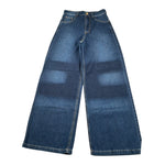 Elisabetta Franchi Jeans tinta unita Modello Palazzo Blu per Bambina EFPA294 BLU ELISABETTA FRANCHI 