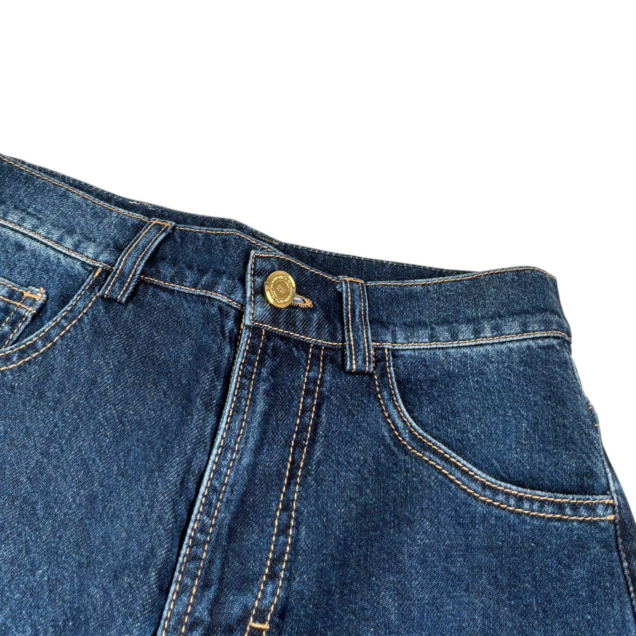 Elisabetta Franchi Jeans tinta unita Modello Palazzo Blu per Bambina EFPA294 BLU ELISABETTA FRANCHI 