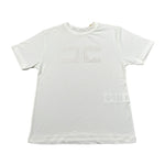 Elisabetta Franchi T-Shirt Girocollo tinta unita con Logo Panna per Bambina EFTS242 PANNA ELISABETTA FRANCHI 