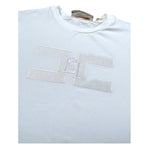 Elisabetta Franchi T-Shirt Girocollo tinta unita con Logo Panna per Bambina EFTS242 PANNA ELISABETTA FRANCHI 