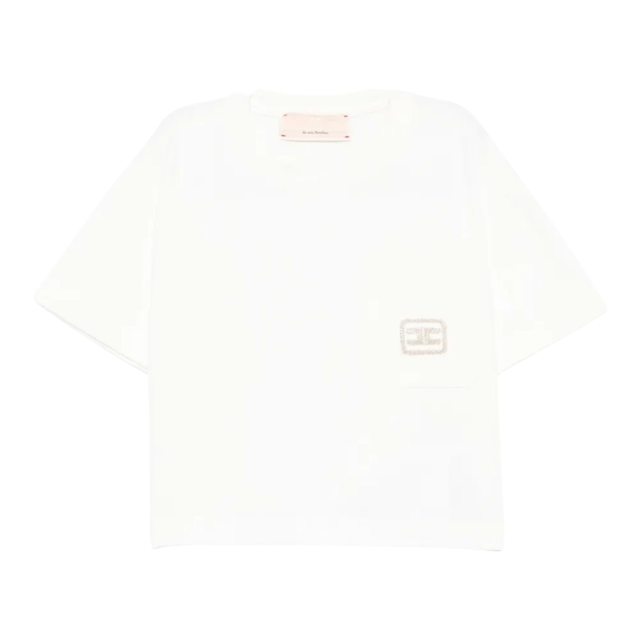 Elisabetta Franchi T-Shirt Girocollo tinta unita con Taschino Bianco per Bambina EFTS243 BIANCO ELISABETTA FRANCHI 