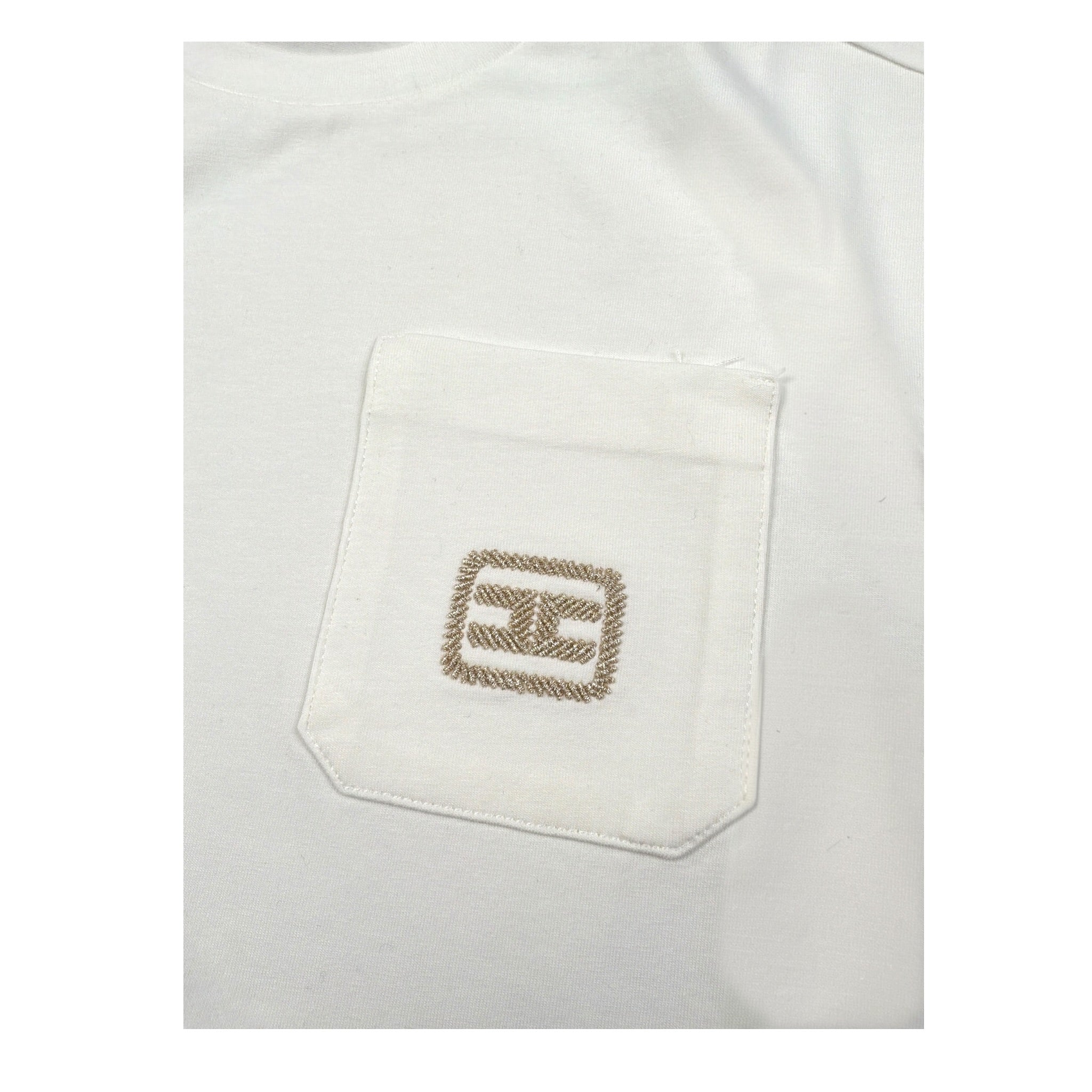 Elisabetta Franchi T-Shirt Girocollo tinta unita con Taschino Bianco per Bambina EFTS243 BIANCO ELISABETTA FRANCHI 