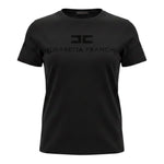 Elisabetta Franchi T-Shirt tinta unita con Logo Nero per Bambina EFTS250 NERO ELISABETTA FRANCHI 