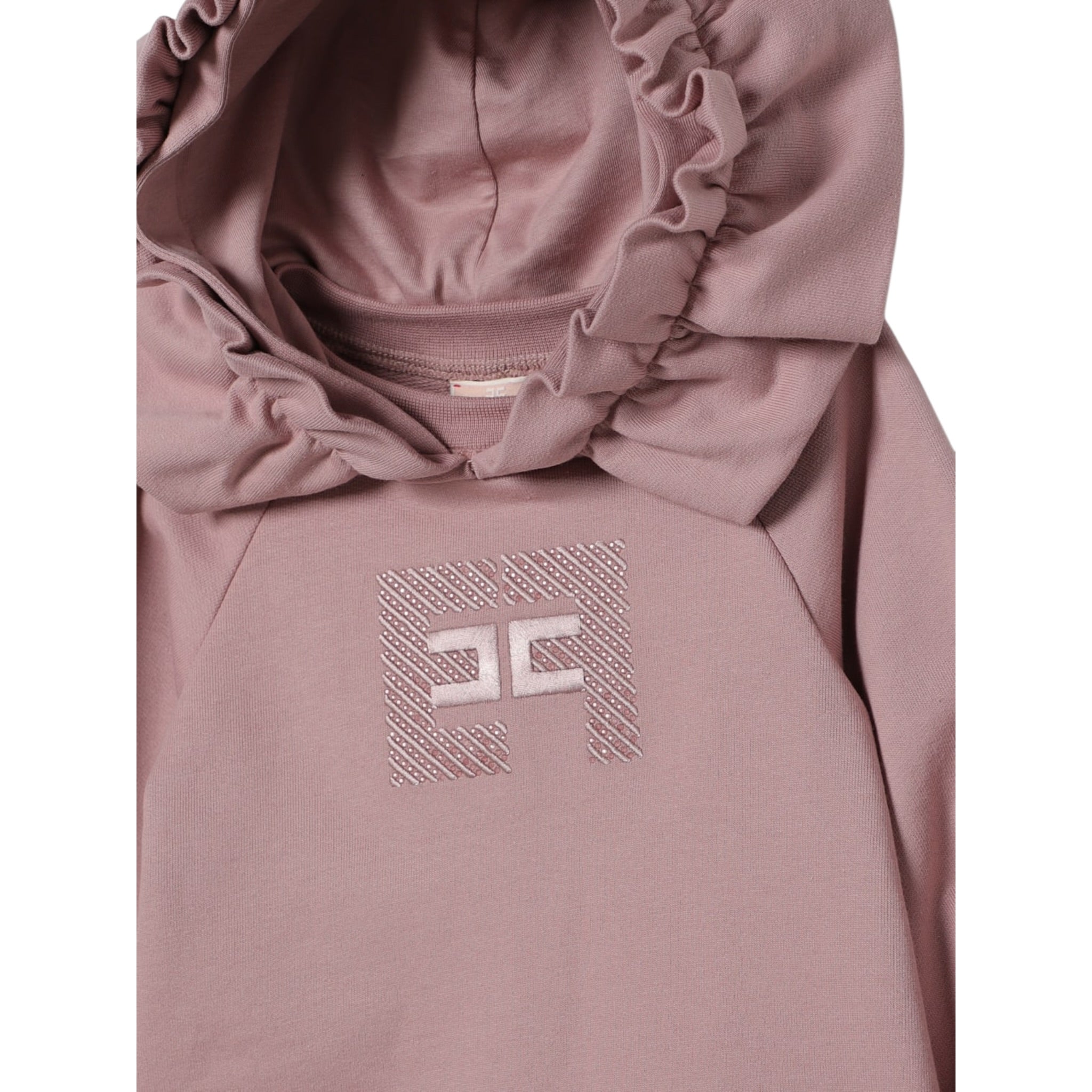 Elisabetta Franchi Abito Manica Lunga tinta unita con Cappuccio Rosa per Neonata EGAB212 ROSA ELISABETTA FRANCHI 