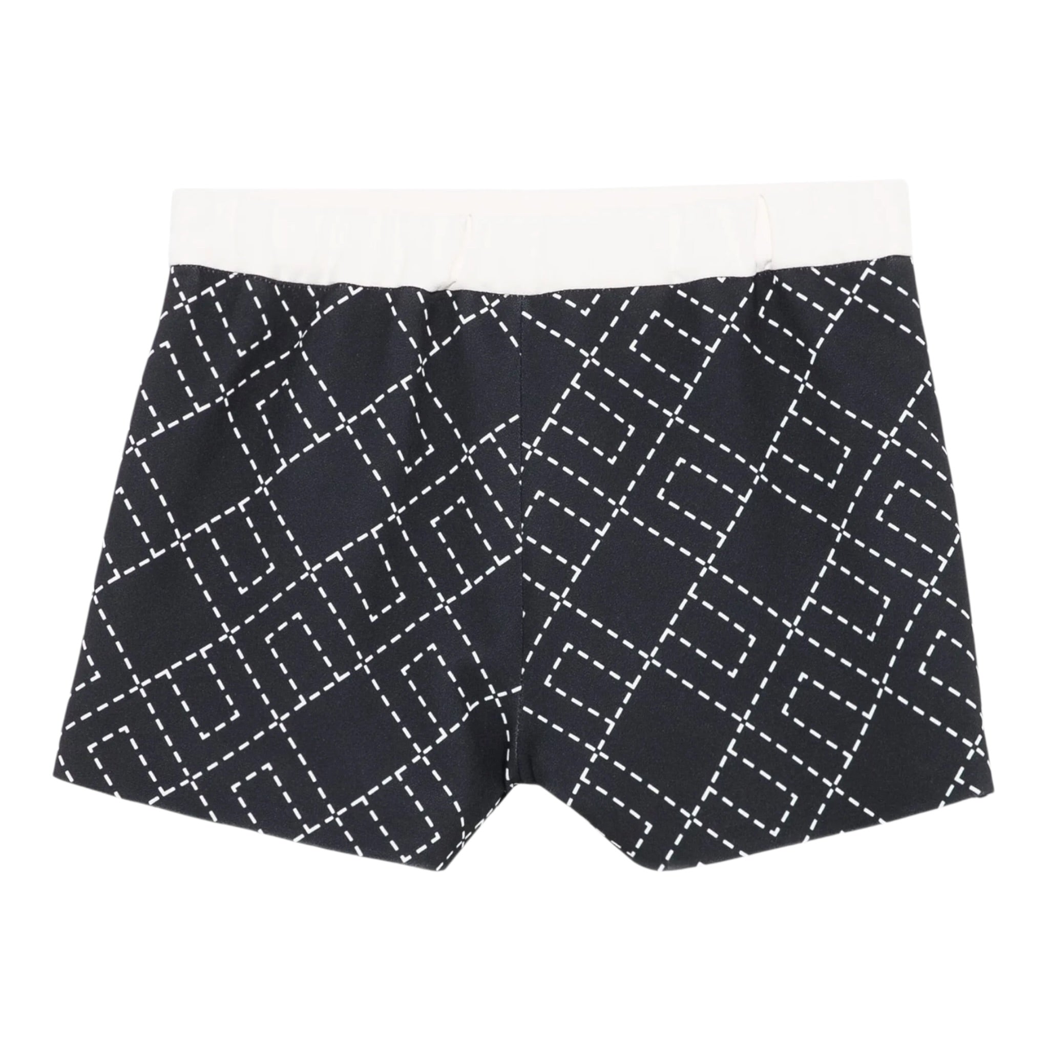 Elisabetta Franchi Short tinta unita con Stampa Nero per Bambina EGBE024JX NERO ELISABETTA FRANCHI 