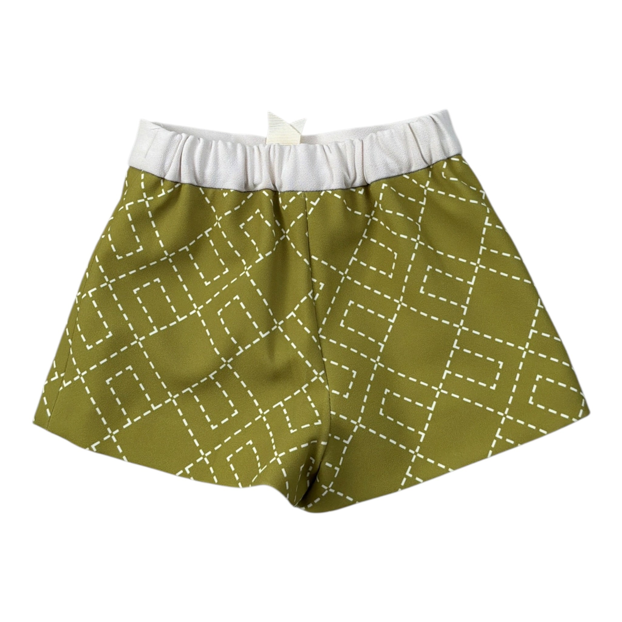 Elisabetta Franchi Short tinta unita con Stampa Verde per Neonata EGBE024 VERDE ELISABETTA FRANCHI 