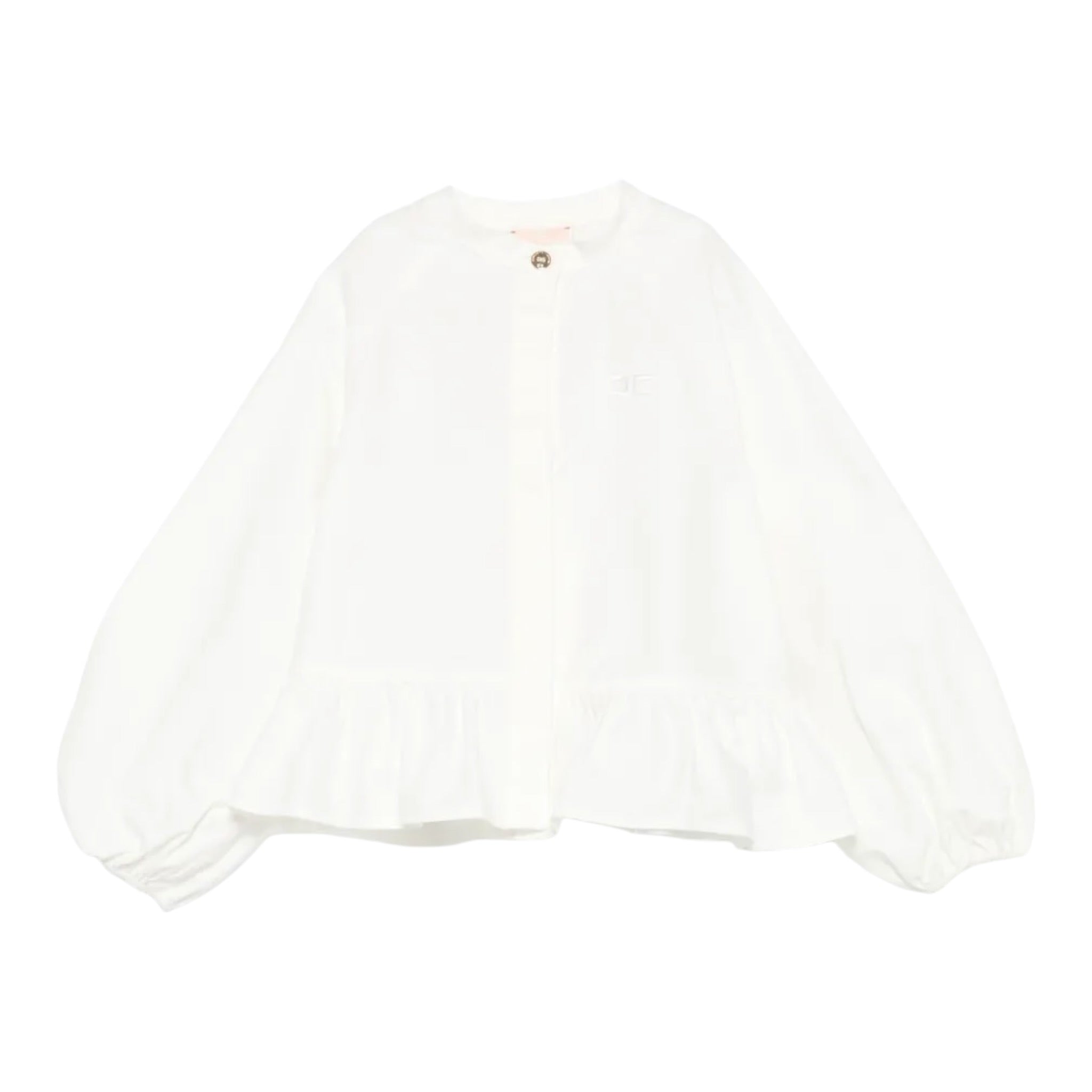 Elisabetta Franchi Camicia Manica Lunga tinta unita Bianco per Neonata EGCA049 BIANCO ELISABETTA FRANCHI 
