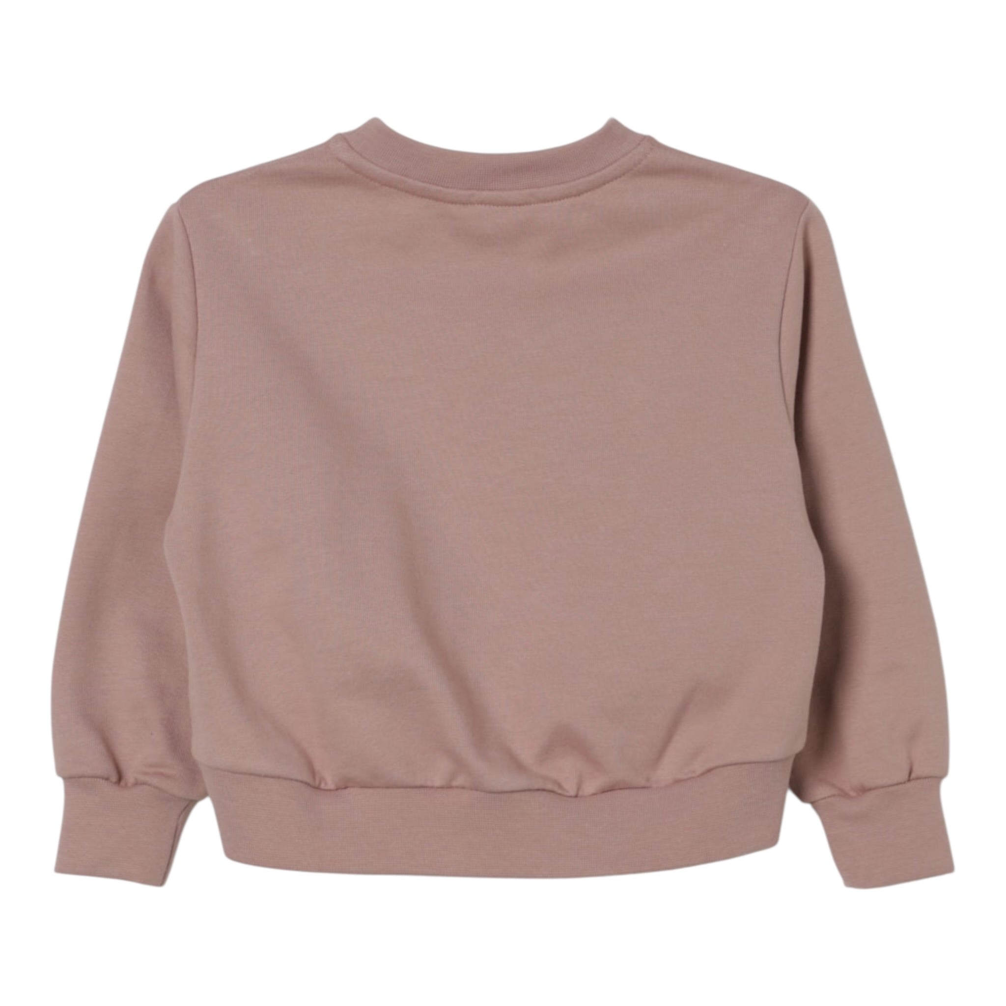 Elisabetta Franchi Felpa tinta unita Girocollo con Logo Rosa Antico per Neonata EGFE056 ROSA ANTICO ELISABETTA FRANCHI 