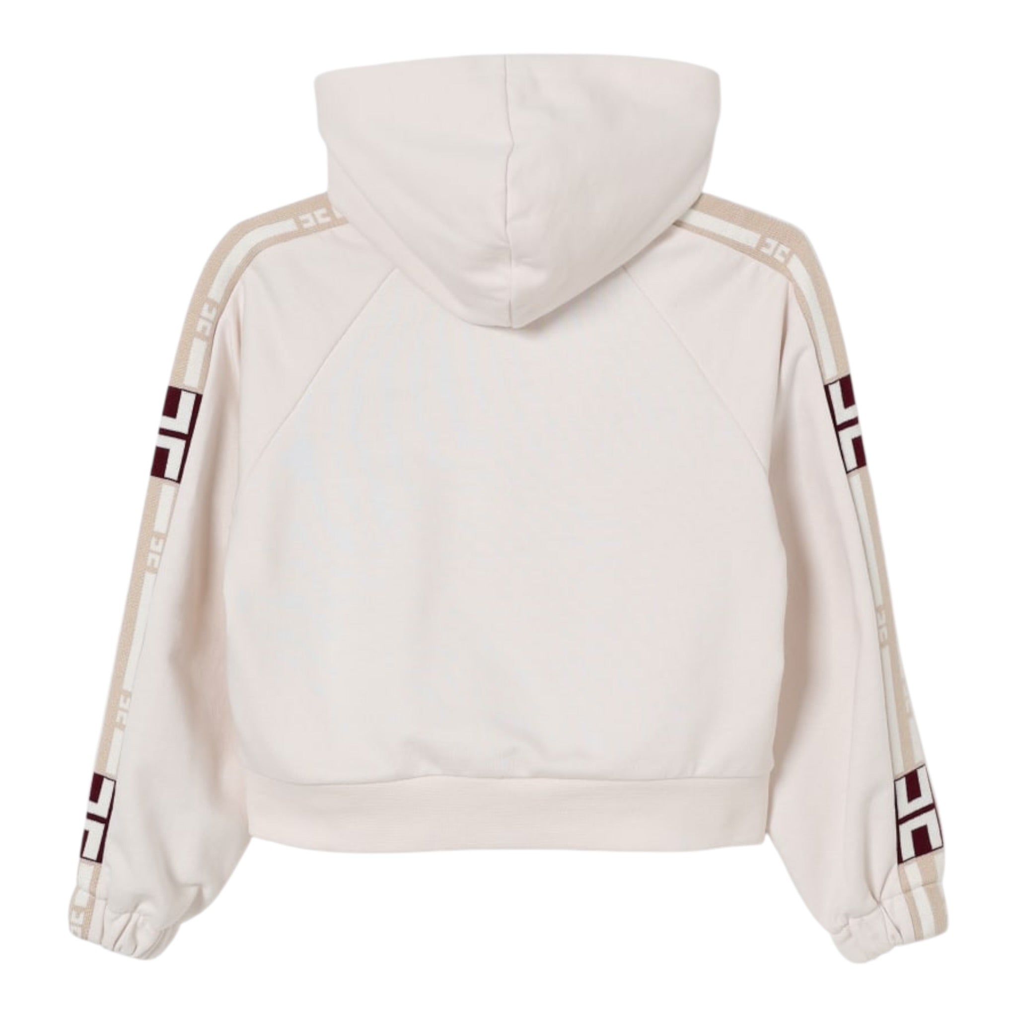 Elisabetta Franchi Felpa con Zip E Cappuccio Tjnta Unita Panna per Bambina EGFE057J PANNA ELISABETTA FRANCHI 