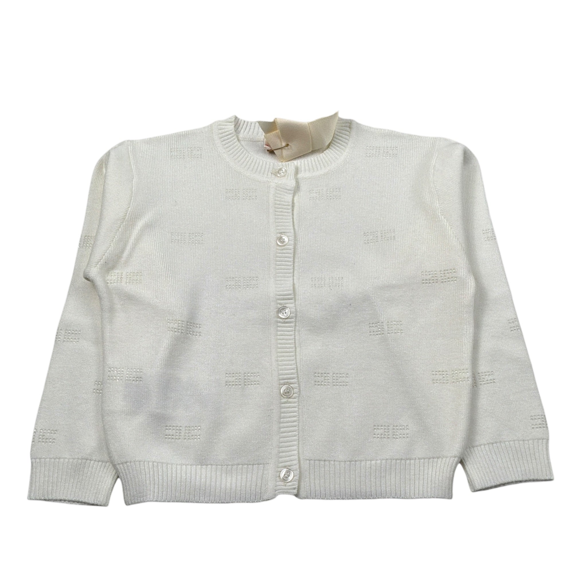 Elisabetta Franchi Cardigan tinta unita con Brillantini Panna per Neonata EGMA041 PANNA ELISABETTA FRANCHI 