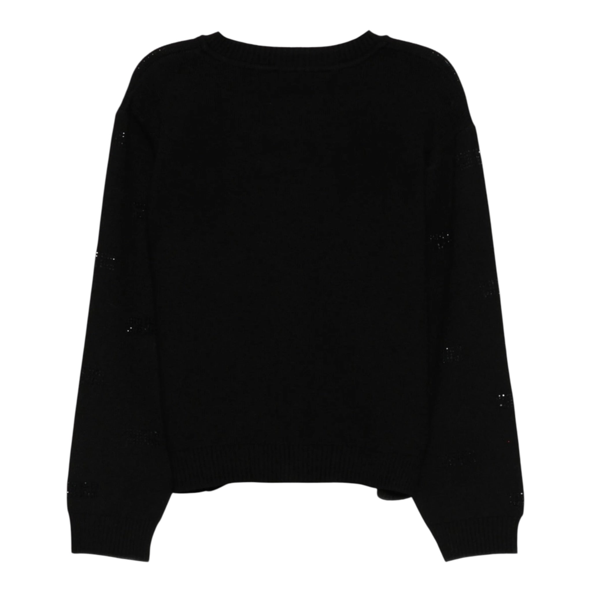 Elisabetta Franchi Cardigan tinta unita con Brillantini Nero per Neonata EGMA041XX NERO ELISABETTA FRANCHI 