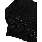 Elisabetta Franchi Cardigan tinta unita con Brillantini Nero per Bambina EGMA042 NERO ELISABETTA FRANCHI 