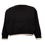 Elisabetta Franchi Maglia Girocollo tinta unita con Stampa Logo Nero per Neonata EGMA044 NERO ELISABETTA FRANCHI 