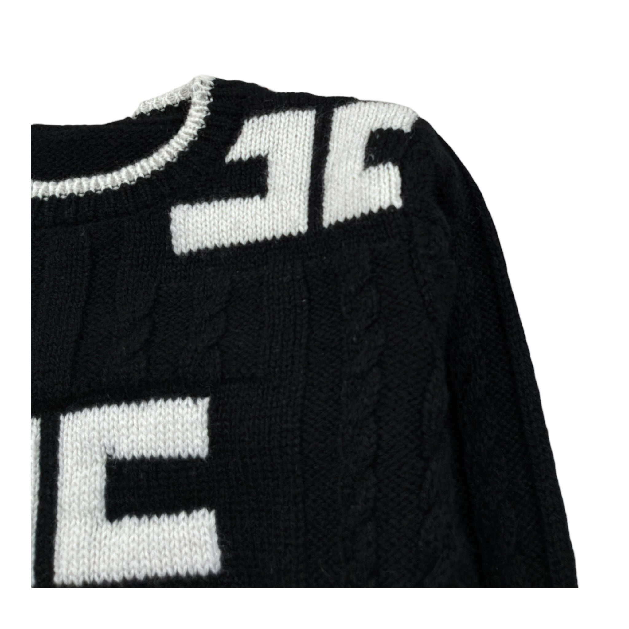 Elisabetta Franchi Maglia Girocollo tinta unita con Stampa Logo Nero per Neonata EGMA044 NERO ELISABETTA FRANCHI 