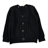 Elisabetta Franchi Cardigan tinta unita con Bottoni Nero per Neonata EGMA046 NERO ELISABETTA FRANCHI 