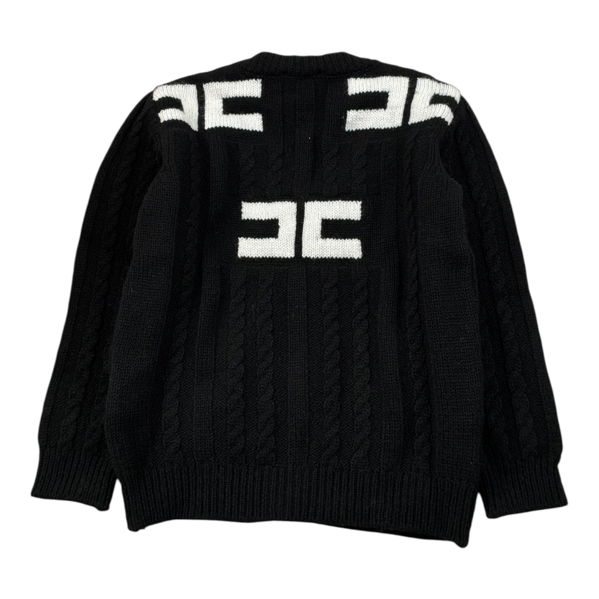 Elisabetta Franchi Cardigan tinta unita con Bottoni Nero per Neonata EGMA046 NERO ELISABETTA FRANCHI 