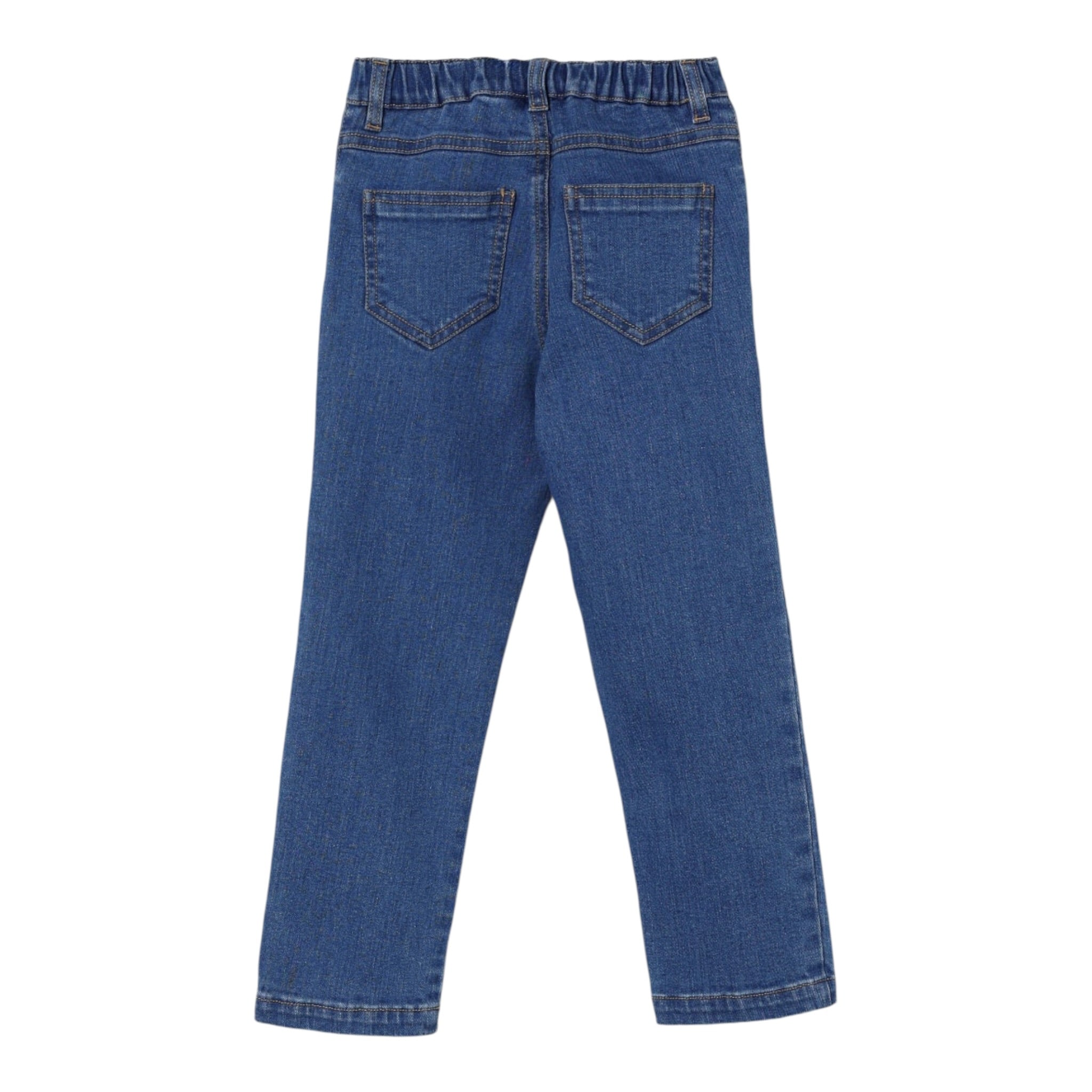Elisabetta Franchi Jeans tinta unita con Elastico In Vita Azzurro per Bambina EGPA084J AZZURRO ELISABETTA FRANCHI 