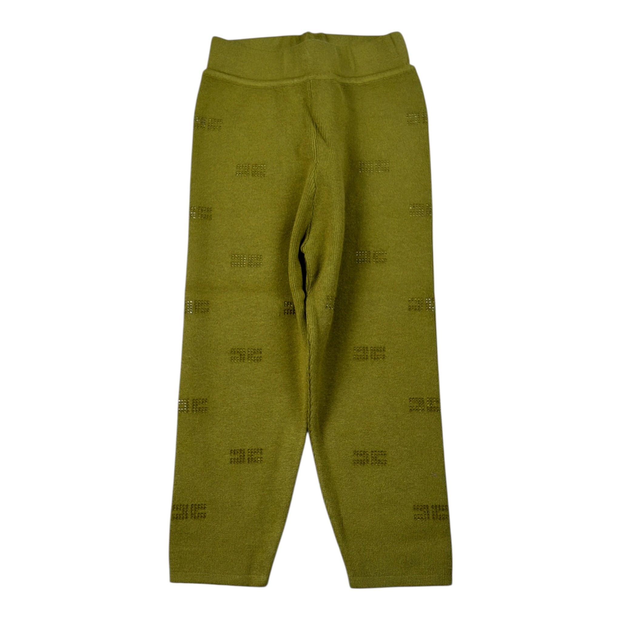 Elisabetta Franchi Leggins In Maglia tinta unita con Brillantini Verde per Neonata EGPA085X VERDE ELISABETTA FRANCHI 