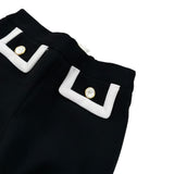 Elisabetta Franchi Pantalone tinta unita con Tasche Nero per Neonata EGPA086N NERO ELISABETTA FRANCHI 