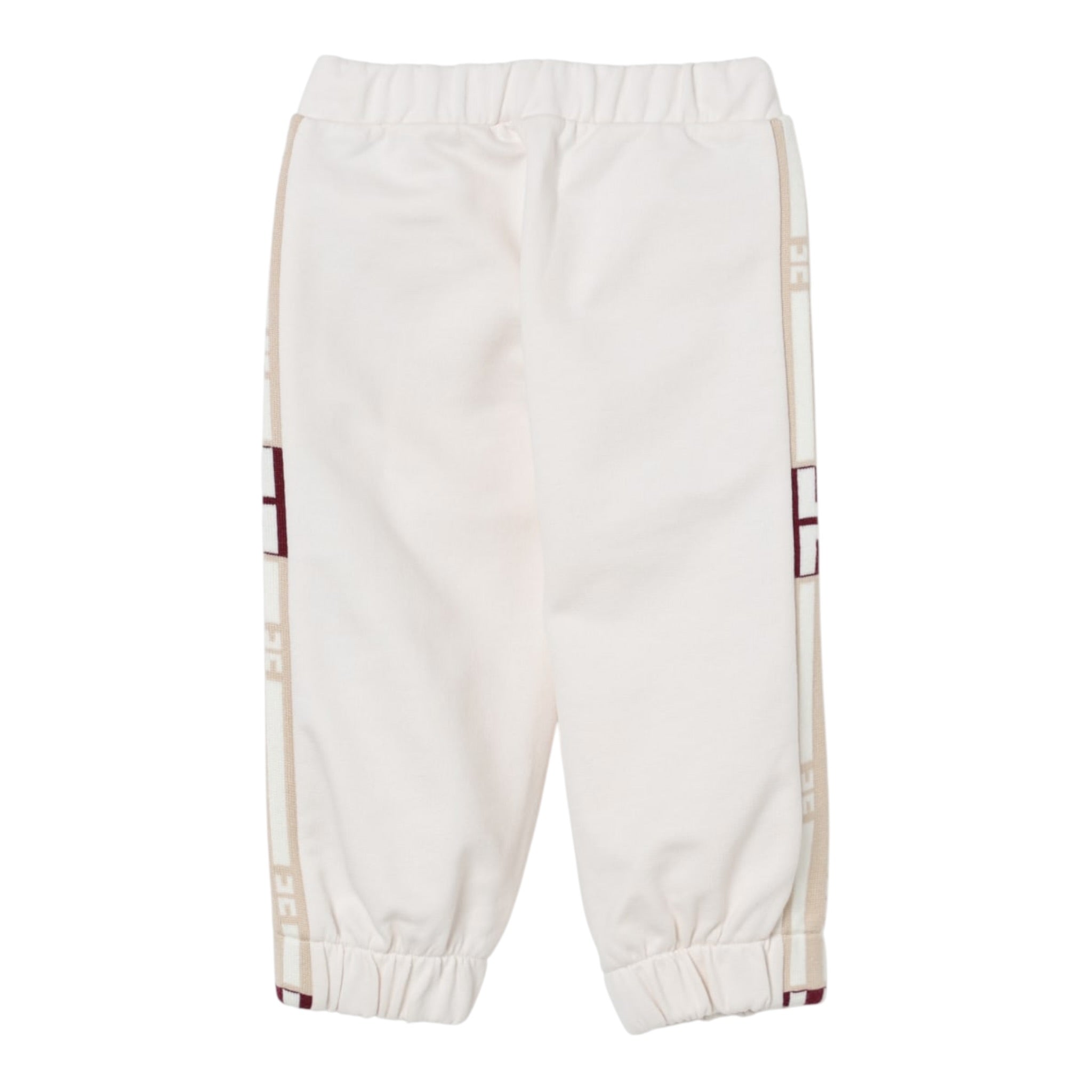 Elisabetta Franchi Pantalone Tuta tinta unita con Logo Panna per Neonata EGPA090 PANNA ELISABETTA FRANCHI 