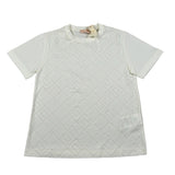 Elisabetta Franchi T-Shirt Girocollo tinta unita Panna per Bambina EGTS097 PANNA ELISABETTA FRANCHI 