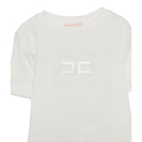 Elisabetta Franchi T-Shirt tinta unita Girocollo con Stampa Bianco per Neonata EGTS099X BIANCO ELISABETTA FRANCHI 