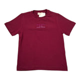 Elisabetta Franchi T-Shirt Girocollo tinta unita con Stampa Bordeaux per Neonata EGTS103 BORDEAUX ELISABETTA FRANCHI 
